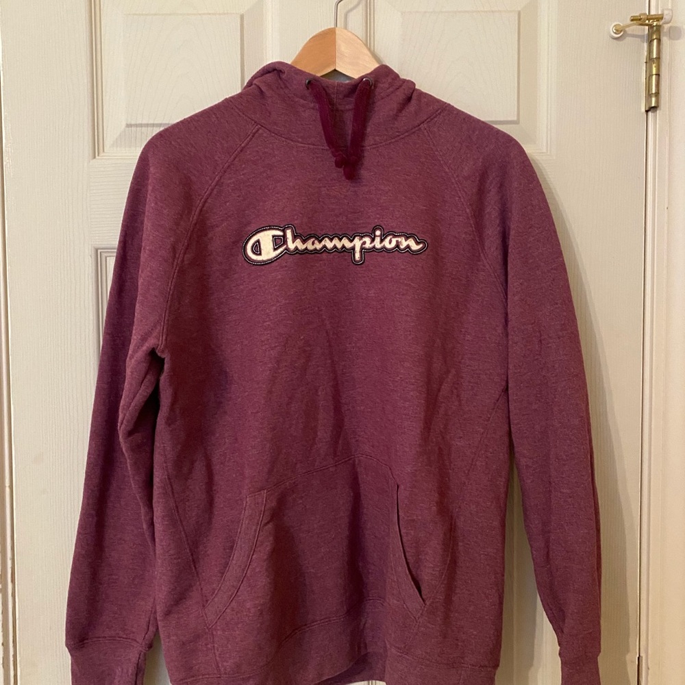 Champion Wine Hoodie Sweatshirt Size M